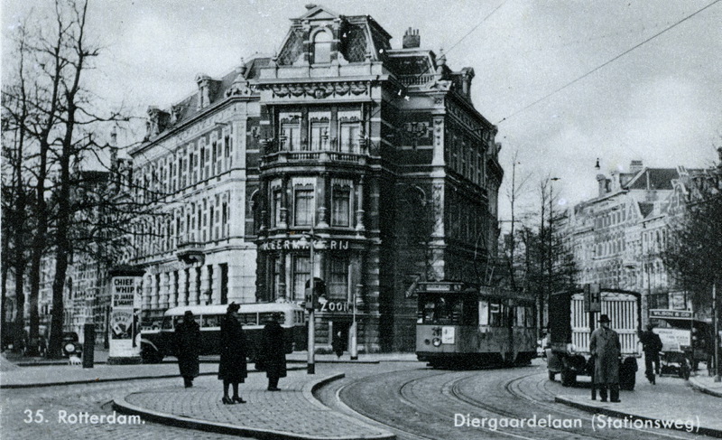 Anoniem, 1938. Gezicht op de Gouvernestraat. Topografie Rotterdam (4202 / XXV-221-00-00-01). Stadsarchief Rotterdam.